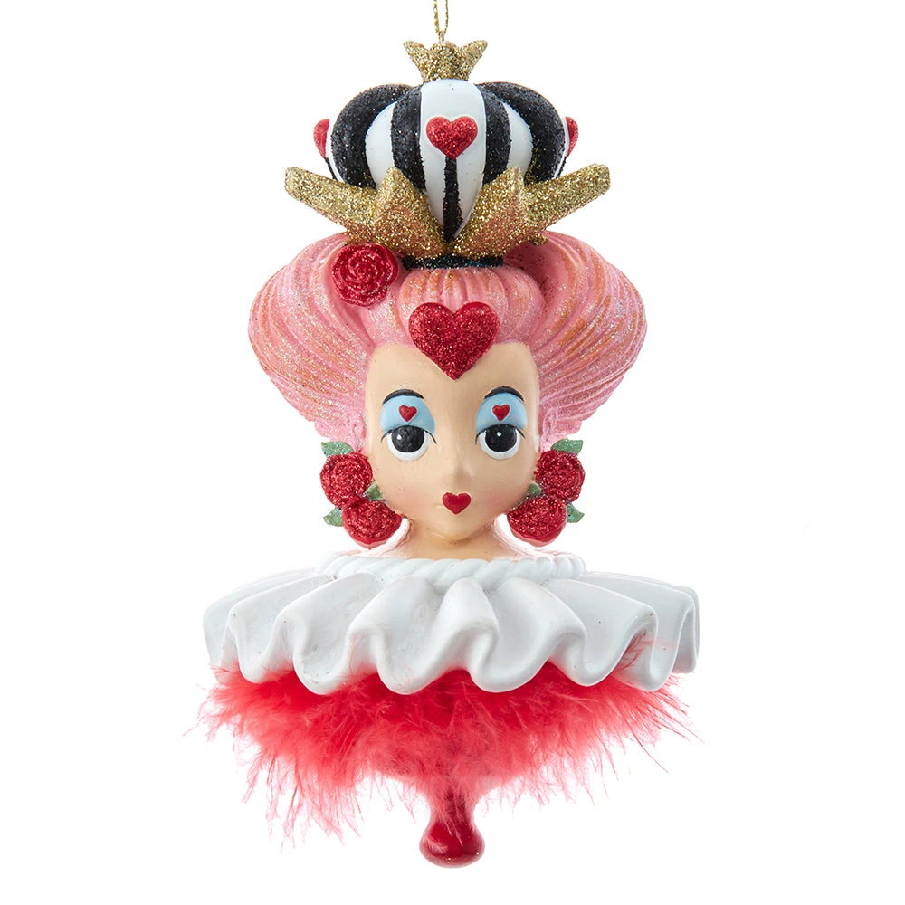 Kurt Adler Alice In Wonderland Hat Ornament - Queen Of Hearts 1 Kurt Adler Alice In Wonderland Hat Ornament - Queen Of Hearts
