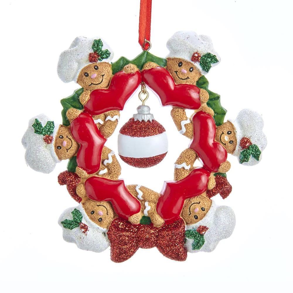 Kurt Adler Gingerbread Wreath Ornament - Family Of 3 8 Kurt Adler Gingerbread Wreath Ornament - Family Of 3 - Image 8