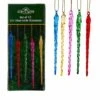 Kurt Adler Multicolored Glass Icicle Ornaments - Set Of 12