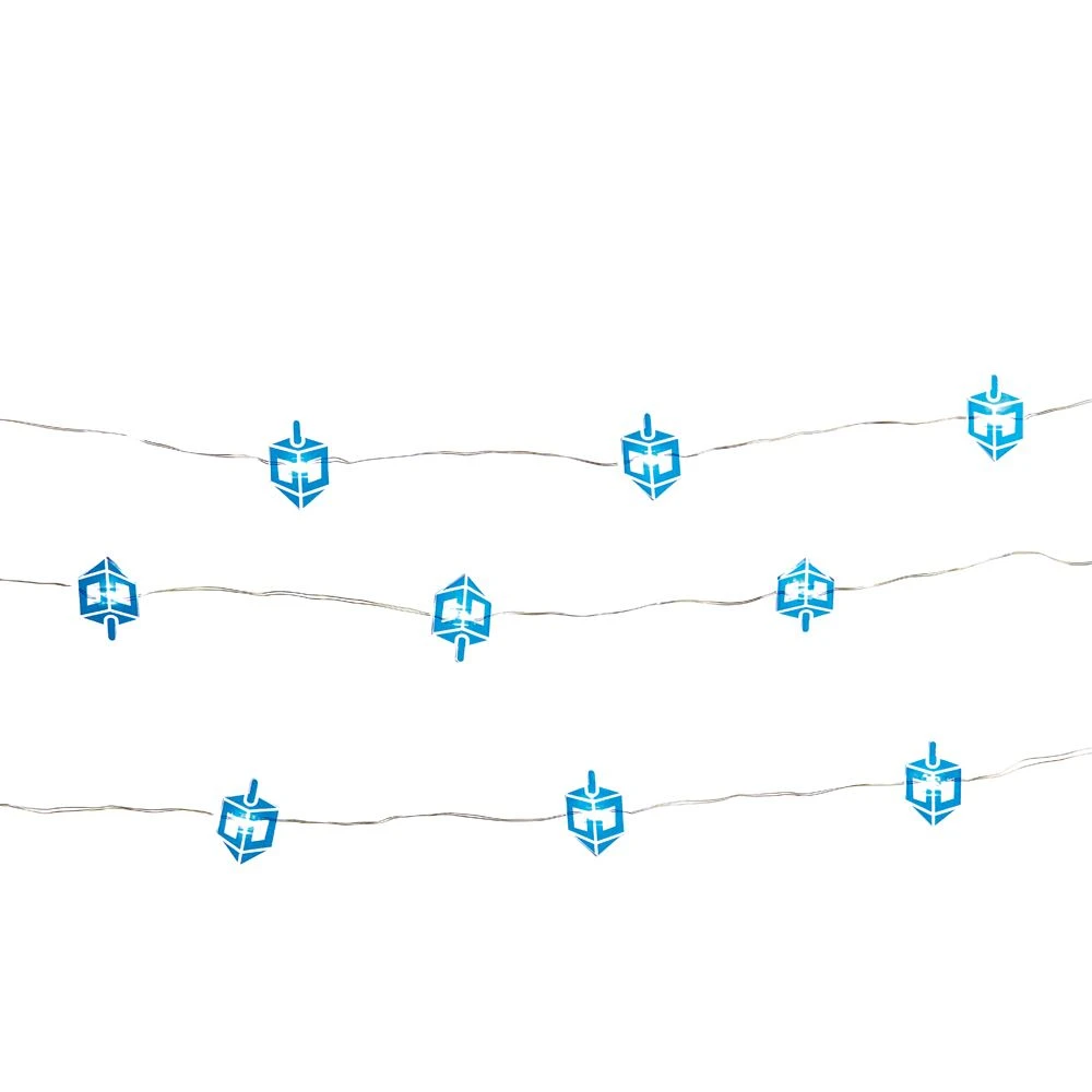 Kurt Adler Battery-Operated Hanukkah LED Fairy Light - Dreidel 7 Kurt Adler Battery-Operated Hanukkah LED Fairy Light - Dreidel - Image 7