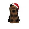 Kurt Adler Dog In A Santa Hat Ornament - Yorkshire Terrier
