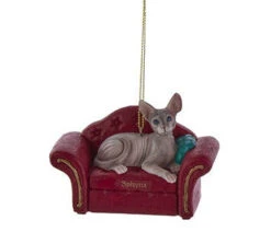 Kurt Adler Cat On Red Sofa Ornament - -Festive Ornaments Deals owfmqscyzgbulf9j7pi2