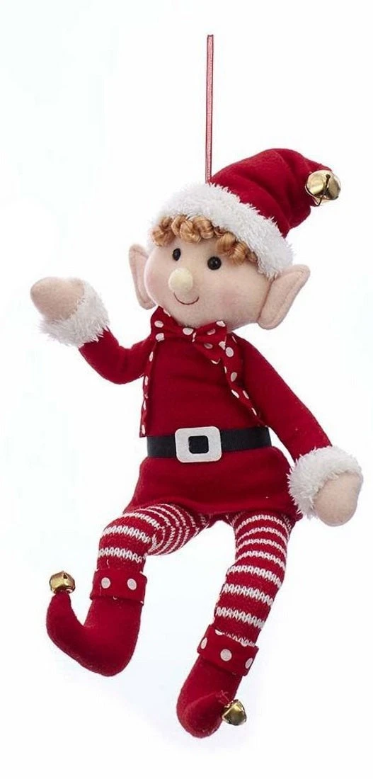 Kurt Adler Fabric 15 Inch Elf Ornament - Boy 1 Kurt Adler Fabric 15 Inch Elf Ornament - Boy
