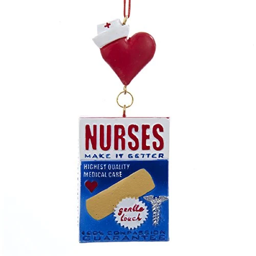 Kurt Adler Bandage Box Nurses Hanging Christmas Ornament 2 Kurt Adler Bandage Box Nurses Hanging Christmas Ornament - Image 2