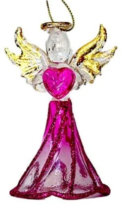 Kurt Adler Crystal Birthstone Angel Ornament - June