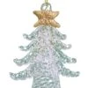 Kurt Adler Spunglass Ornament - Gold Christmas Tree