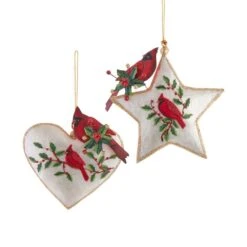Kurt Adler Heart Or Star Cardinal Ornament - -Festive Ornaments Deals pgyv0zmu7qcw7dvckpor