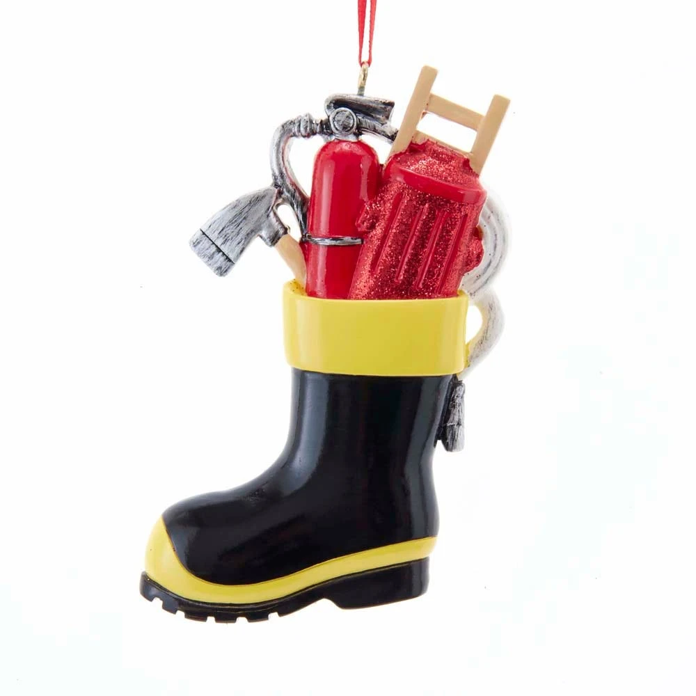 Kurt Adler Firefighter Boot With Tools Ornament 3 Kurt Adler Firefighter Boot With Tools Ornament - Image 3