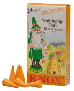 Kurt Adler Knox German Scented Incense Cones (Pack Of 24) - Honey