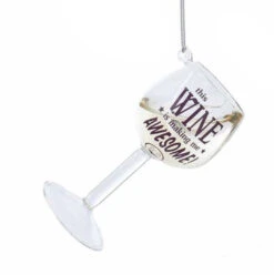 Kurt Adler Glass Wine Glass Ornament - This Wine Is Making Me Awesome -Festive Ornaments Deals pu1ea9igd24wd8ivifrh