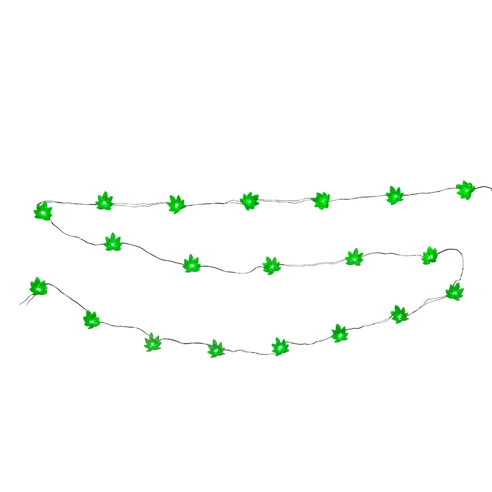 Kurt Adler 20-Light Battery-Operated LED Cannabis Fairie String Lights 2 Kurt Adler 20-Light Battery-Operated LED Cannabis Fairie String Lights - Image 2
