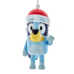 Kurt Adler Bluey With Santa Hat Ornament