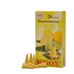 Kurt Adler Knox German Scented Incense Cones (Pack Of 24) - Lemon