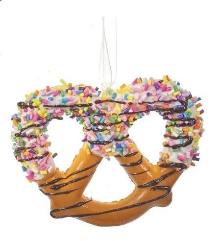 Kurt Adler Frosted Pretzel Ornament - 2 Kurt Adler Frosted Pretzel Ornament - - Image 2