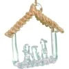 Kurt Adler Spunglass Ornament - Gold Manger Scene