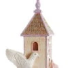 Kurt Adler Flower Birdhouse With Dove Ornament - Tower