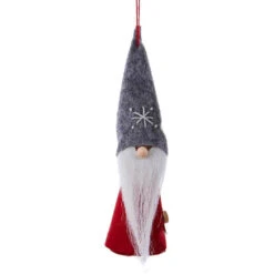 Kurt Adler Wood And Felt Gnome 6 Inch Ornament -