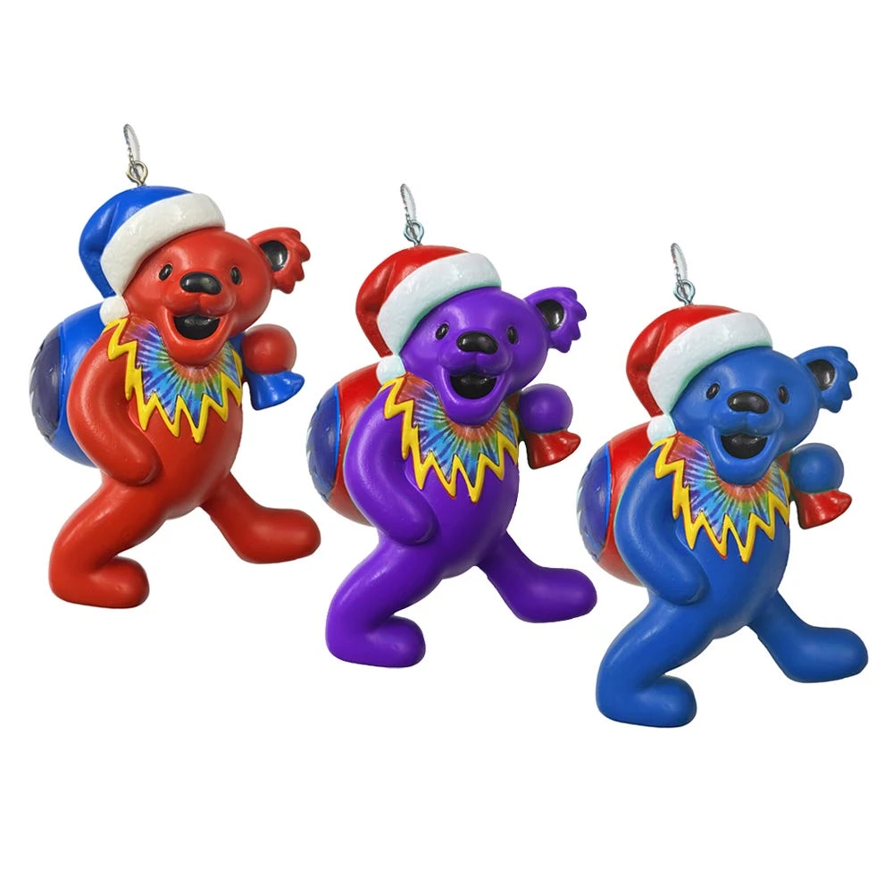 Kurt Adler Grateful Dead Bear With Toy Bag Ornament - 1 Kurt Adler Grateful Dead Bear With Toy Bag Ornament -