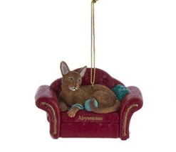 Kurt Adler Cat On Red Sofa Ornament - -Festive Ornaments Deals qjg6tvrtdh0aj8l3yiq3