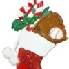 Kurt Adler 4.3 Inch Baseball Resin Sports Sock Ornament