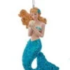 Kurt Adler Mermaid With Glittered Tail Ornament - Sea Green