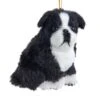 Kurt Adler Furry Dog Ornament - Boston Terrier
