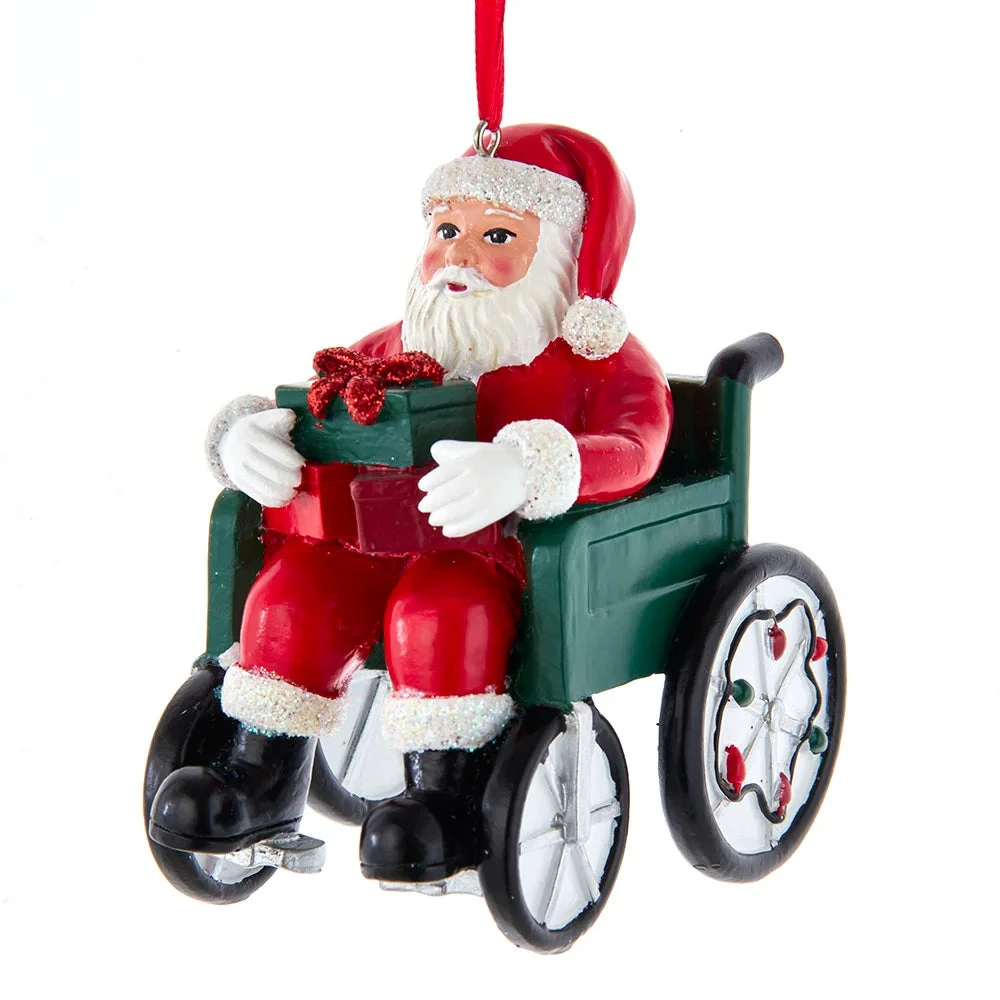 Kurt Adler Santa In A Wheelchair Ornament 1 Kurt Adler Santa In A Wheelchair Ornament