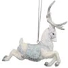 Kurt Adler Frosted Kingdom Snow Reindeer Ornament - Rack