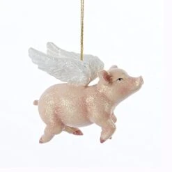 Kurt Adler Resin Flying Pig Ornament