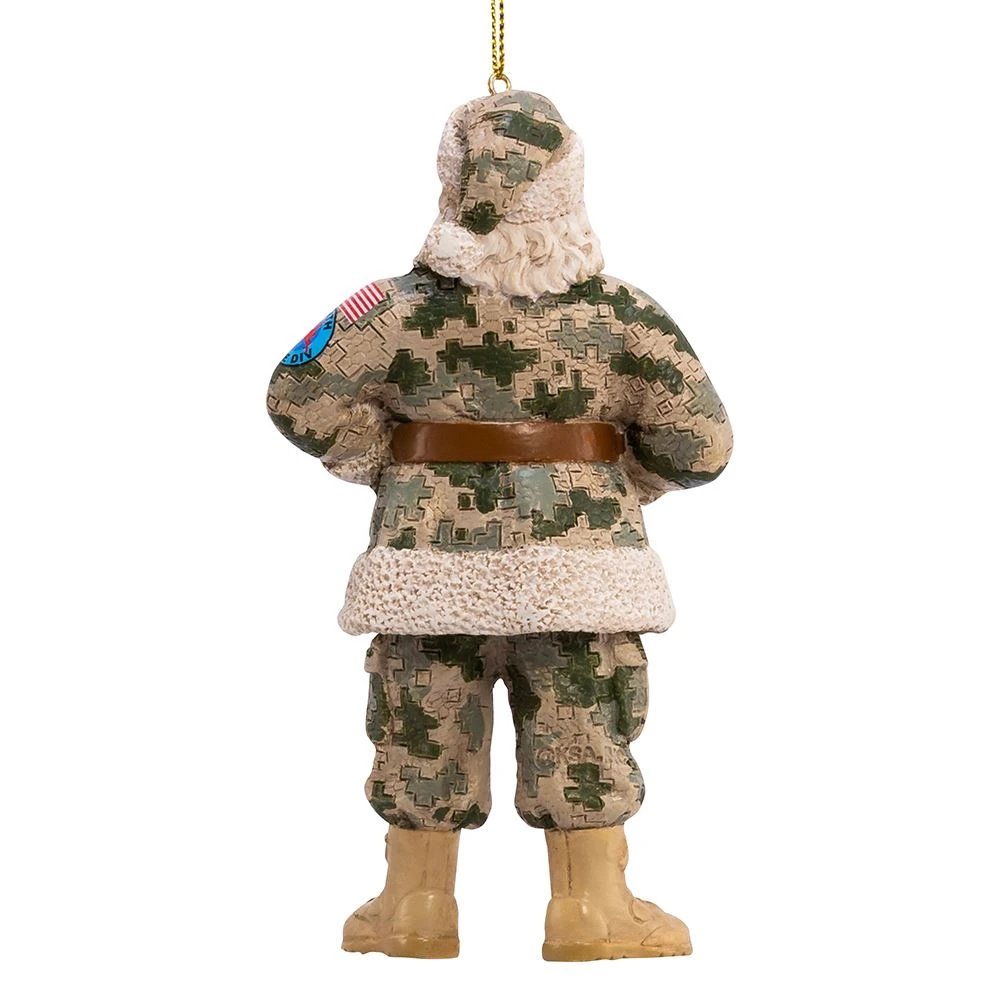 Kurt Adler Camouflage Military Santa Ornament 4 Kurt Adler Camouflage Military Santa Ornament - Image 4