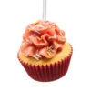 Kurt Adler Flower Cupcake Ornaments - Light Pink With Skinny Sprinkles