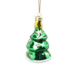 Kurt Adler 3 Inch Boxed Glass Ornament - Tree - Green