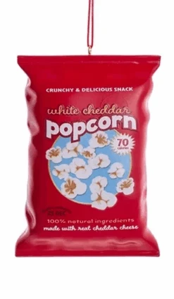 Kurt Adler Snack Bag Ornaments - White Cheddar Popcorn