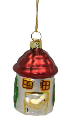 Kurt Adler 3 Inch Boxed Glass Ornament - Cottage - Round