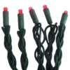 Kurt Adler 100-Light 5mm Red LED Green Wire Light Set