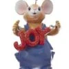Kurt Adler Mouse In Overalls Ornament - Joy