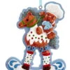 Kurt Adler Gingerbread Boy On Rocking Horse Ornament