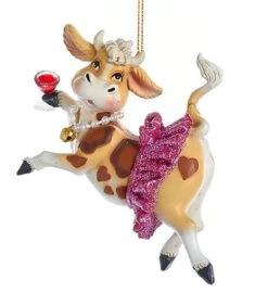 Kurt Adler Party Cow Ornament