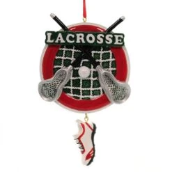 Kurt Adler Lacrosse With Shoe Dangle Ornament For Personalization
