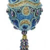 Kurt Adler Teal Peacock Egg Ornament -
