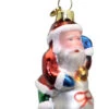 Kurt Adler 3 Inch Boxed Glass Ornament - Santa With Bag Of Toys