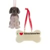 Kurt Adler I Love My German Shorthaired Pointer With Dog Bone Ornaments