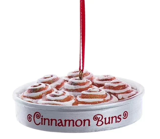 Kurt Adler Glittered Cinnamon Buns - Pan 1 Kurt Adler Glittered Cinnamon Buns - Pan