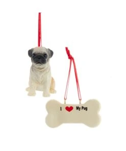 Kurt Adler I Love My Pug With Dog Bone Ornaments -Festive Ornaments Deals t7muq6qxjtjlgvwcyncz