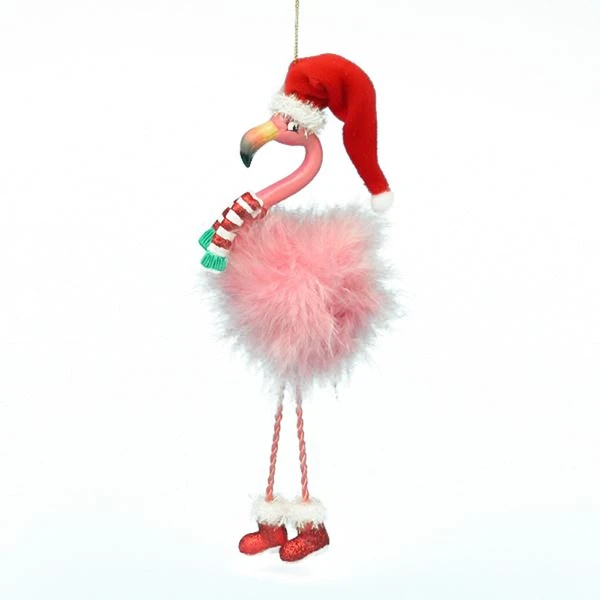 Kurt Adler Flamingo With Dangle Legs Ornament 2 Kurt Adler Flamingo With Dangle Legs Ornament - Image 2