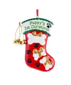 Kurt Adler Puppy's First Christmas - Stocking Ornament