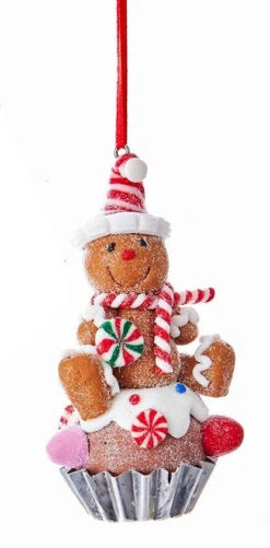 Kurt Adler Gingerbread Cupcake Ornament - Gingerbread Man 8 Kurt Adler Gingerbread Cupcake Ornament - Gingerbread Man -Festive Ornaments Deals trk47djphddnqcmse3gy
