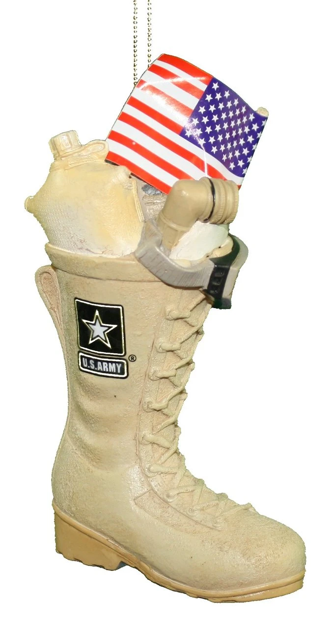 Kurt Adler Army Boot With Usa Flag Ornament 2 Kurt Adler Army Boot With Usa Flag Ornament - Image 2