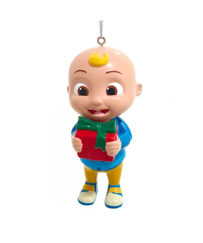 Kurt Adler Cocomelon JJ With Gift Box Ornament 1 Kurt Adler Cocomelon JJ With Gift Box Ornament