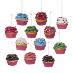 Kurt Adler Flower Cupcake Ornaments - Red With Skinny Sprinkles 23 Kurt Adler Flower Cupcake Ornaments - Red With Skinny Sprinkles -Festive Ornaments Deals uiaj0m25xxttzokv5ysg